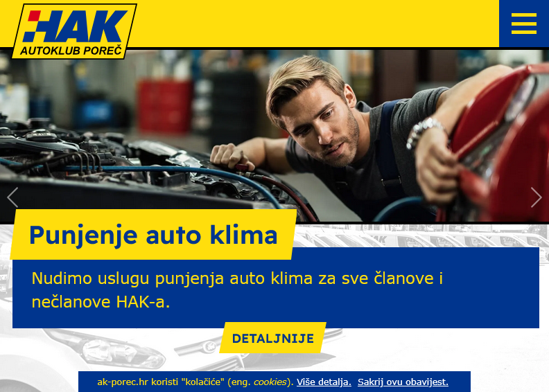 Screenshot for main page of domain ak-porec.hr