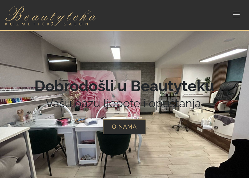 Screenshot for main page of domain beautyteka.hr