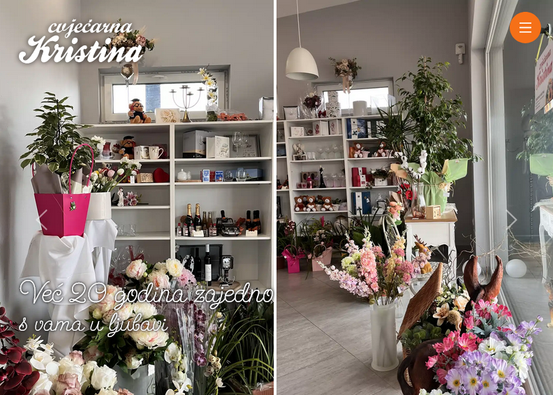 Screenshot for main page of domain cvjecarnakristina.hr