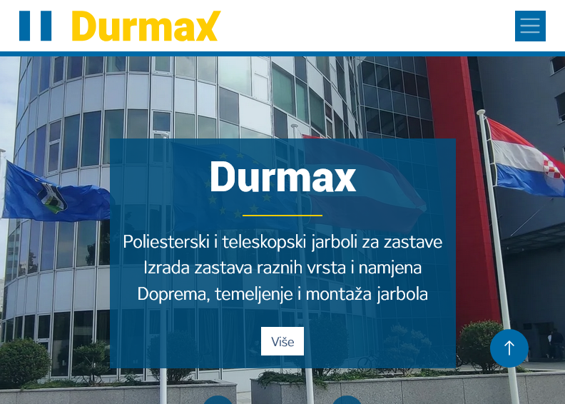 Screenshot for main page of domain durmax.hr