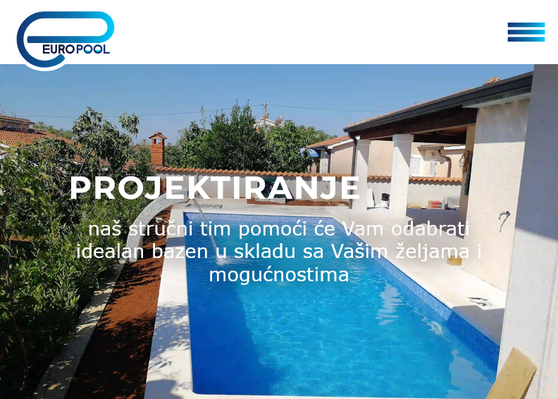Screenshot for main page of domain euro-pool.hr