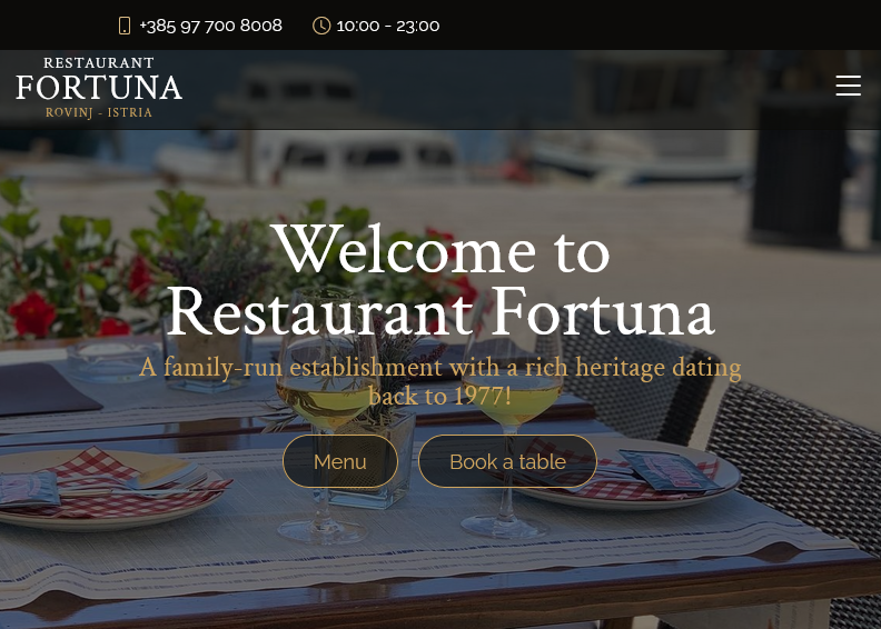 Screenshot for main page of domain fortunarovinj.hr