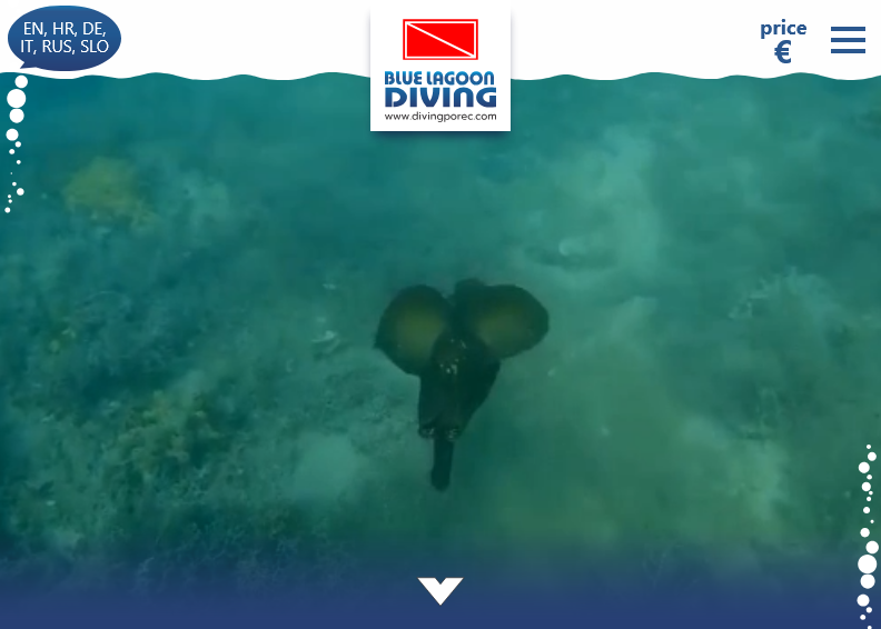 Screenshot for main page of domain plava-laguna-diving.hr