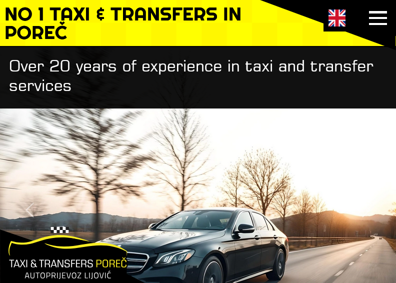 Screenshot for main page of domain taxi-porec.eu
